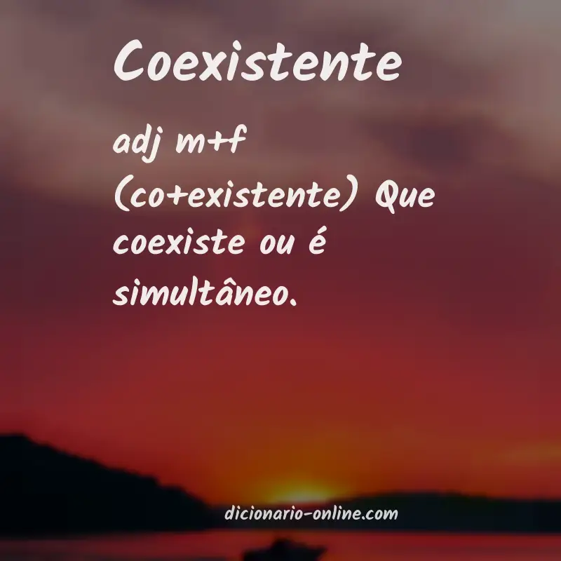 Significado de coexistente