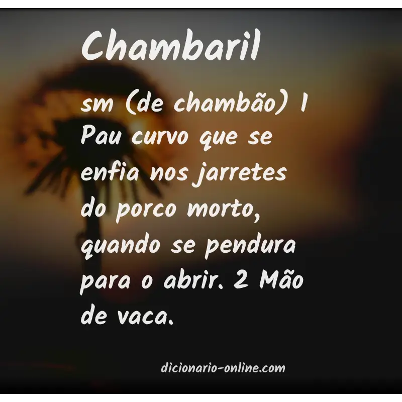 Significado de chambaril