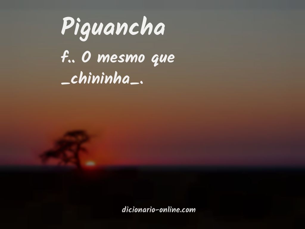Significado de piguancha