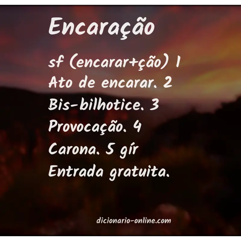 Significado de encaração