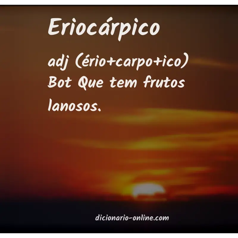 Significado de eriocárpico