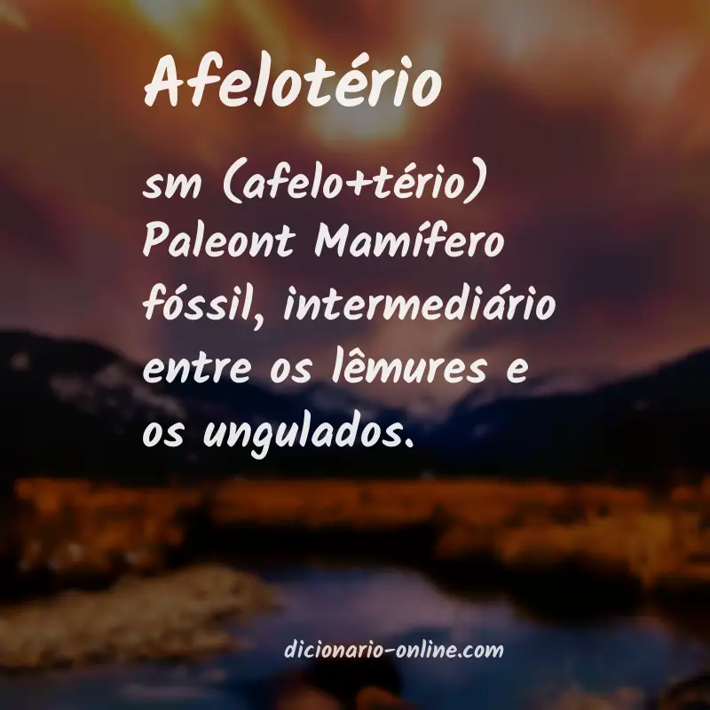 Significado de afelotério