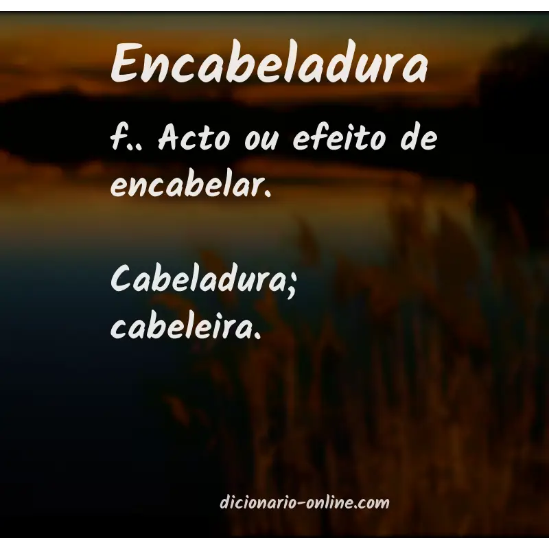 Significado de encabeladura
