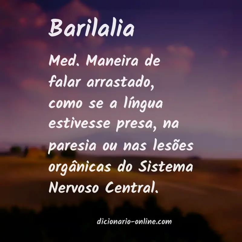 Significado de barilalia