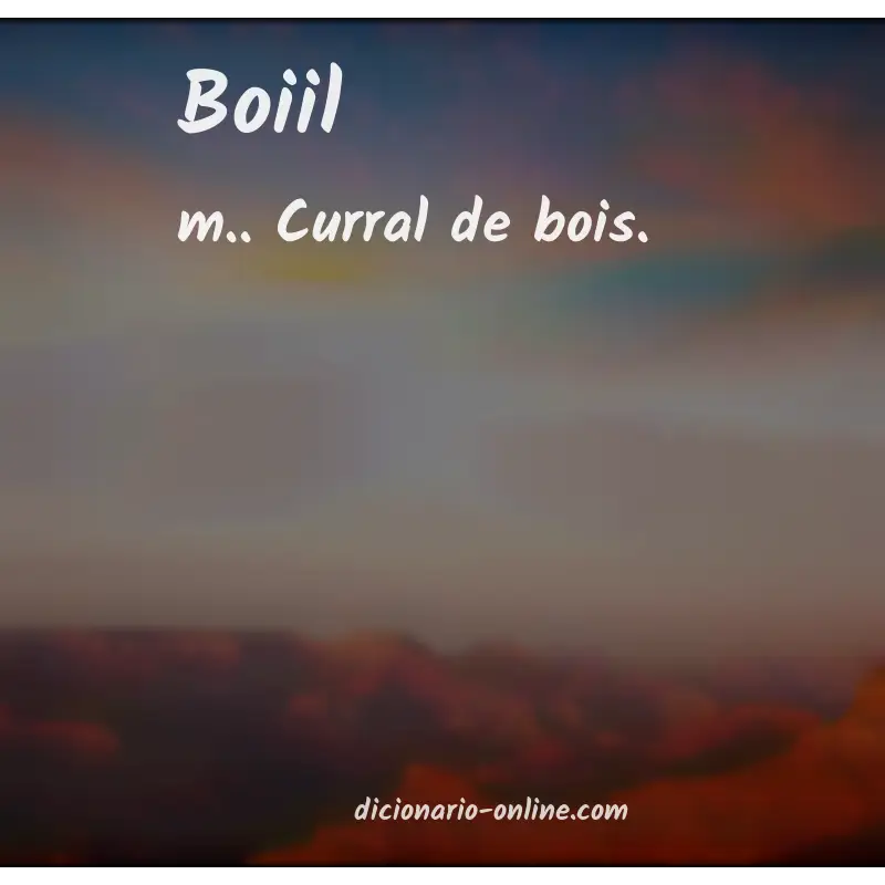 Significado de boiil