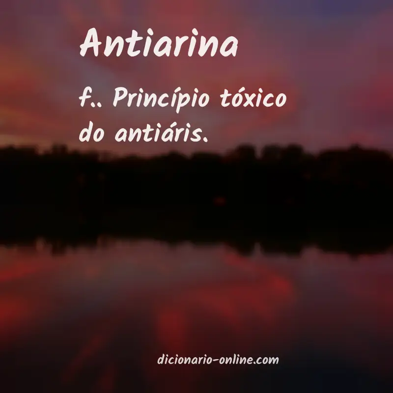 Significado de antiarina