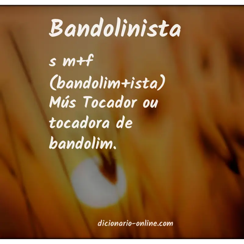 Significado de bandolinista