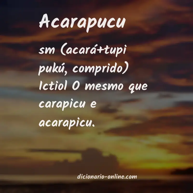 Significado de acarapucu
