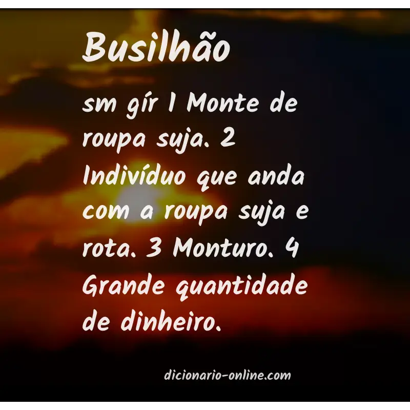 Significado de busilhão