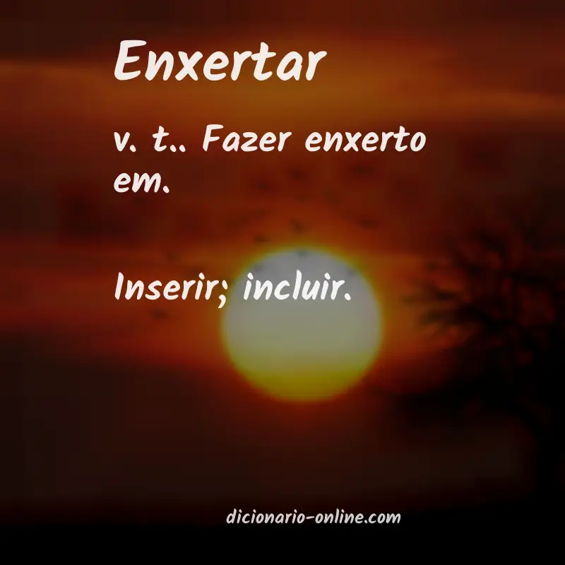 Significado de enxertar