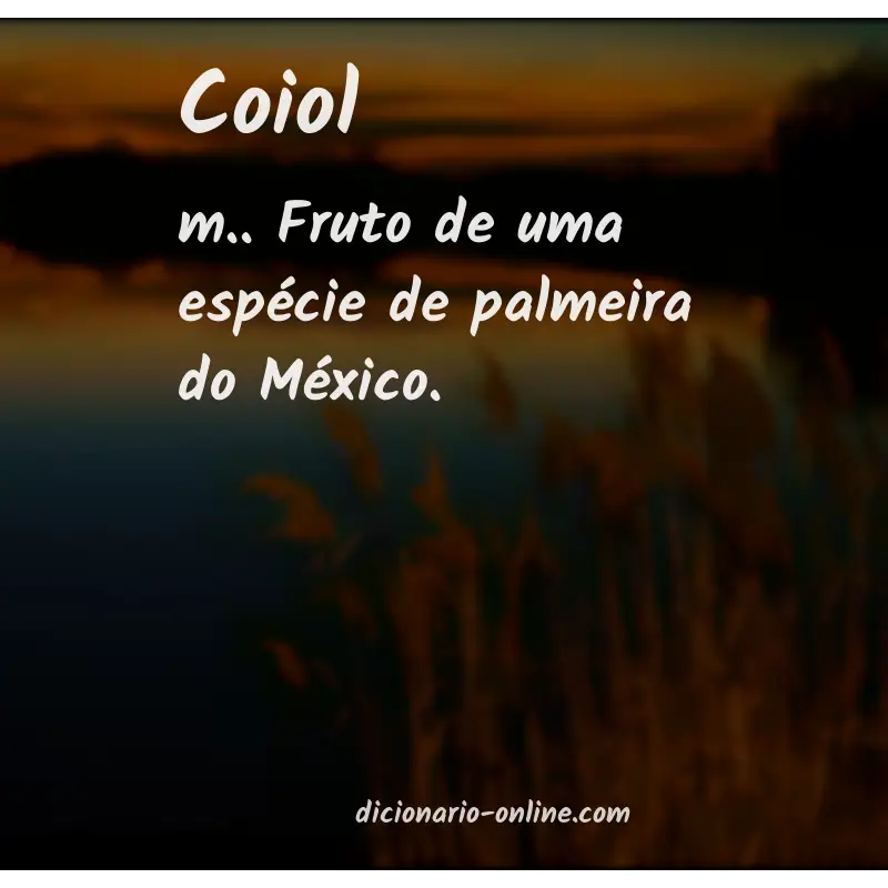 Significado de coiol
