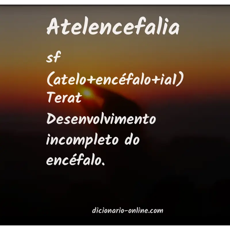 Significado de atelencefalia