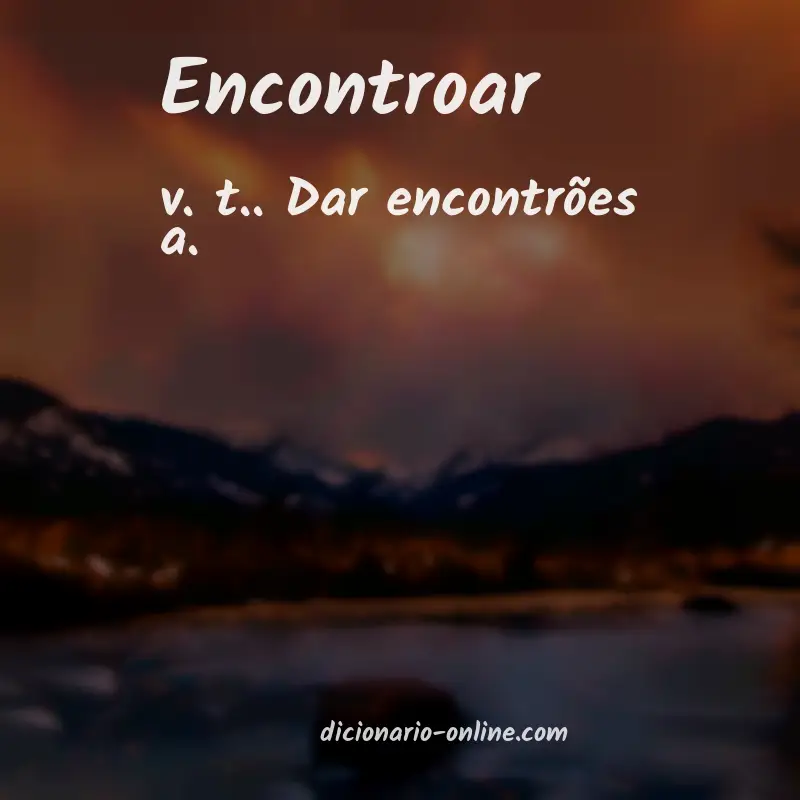 Significado de encontroar
