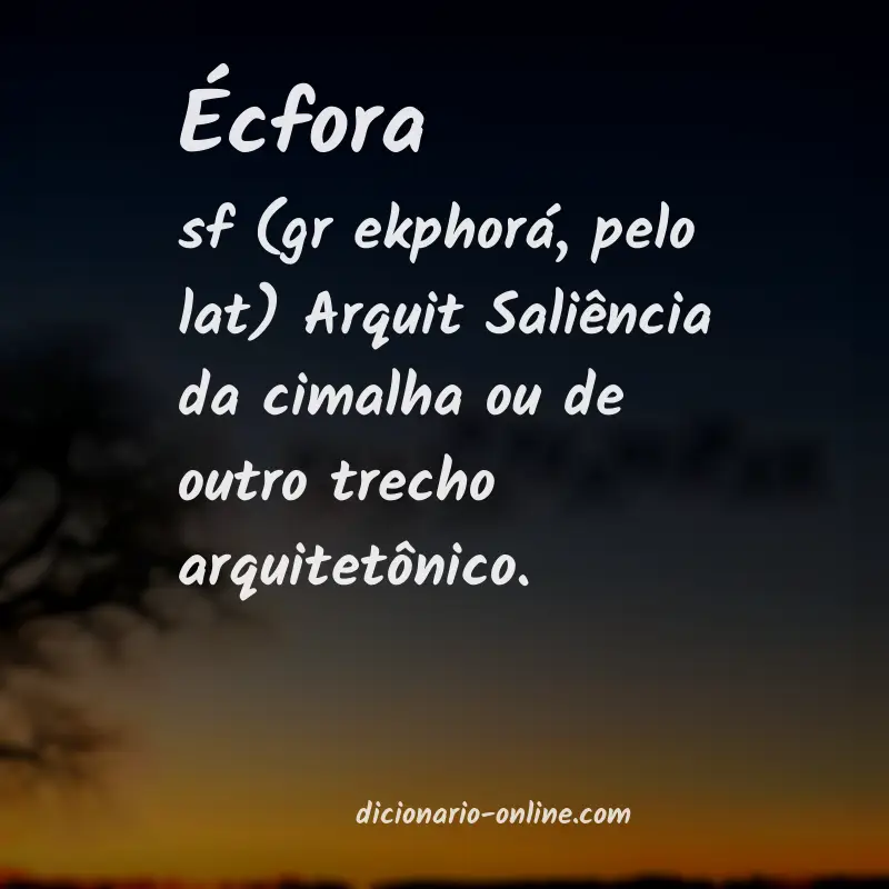 Significado de écfora