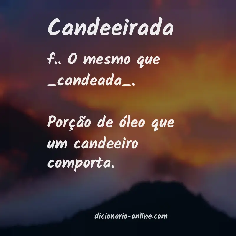 Significado de candeeirada