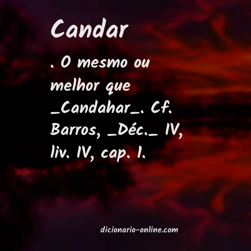 Significado de candar