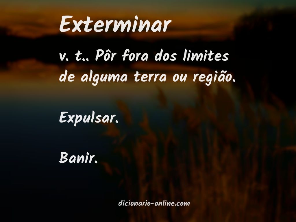Significado de exterminar