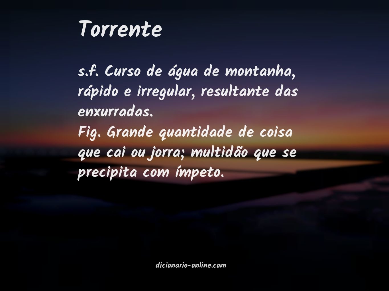 Significado de torrente
