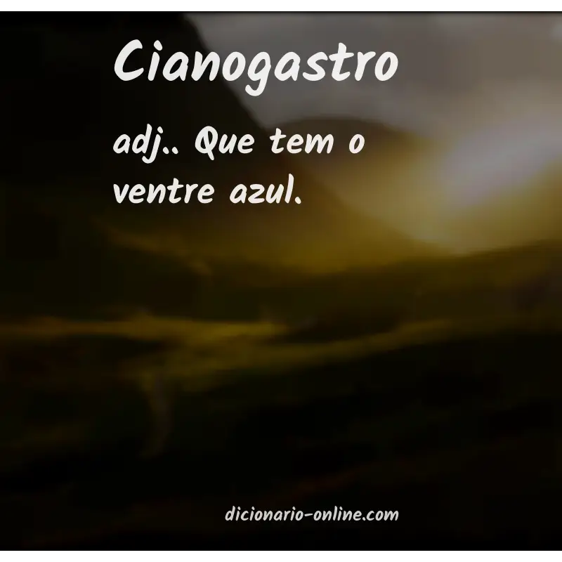 Significado de cianogastro