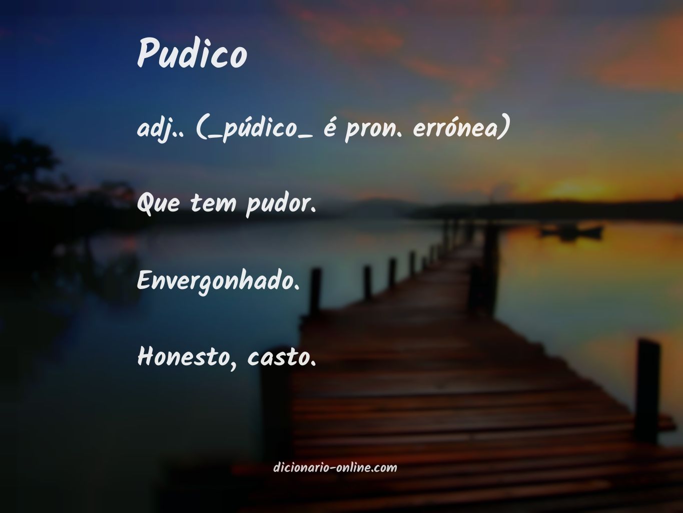 Significado de pudico