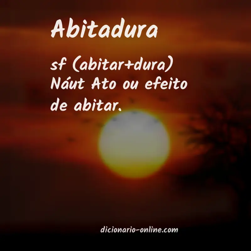 Significado de abitadura