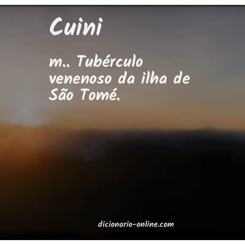 Significado de cuini