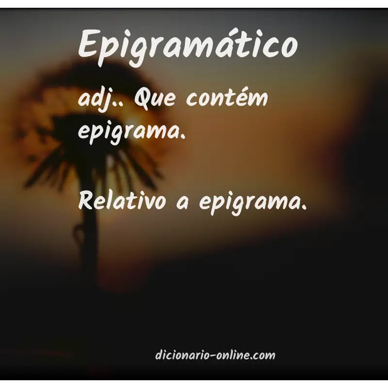 Significado de epigramático