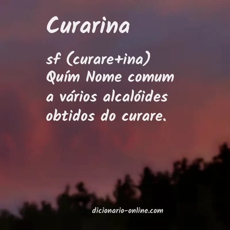 Significado de curarina
