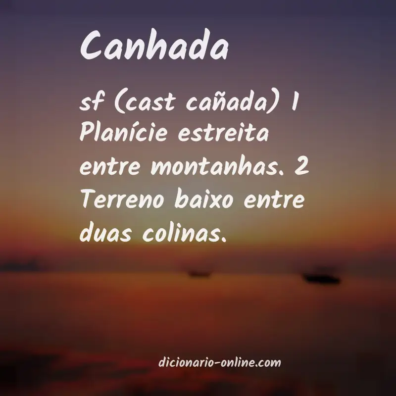 Significado de canhada