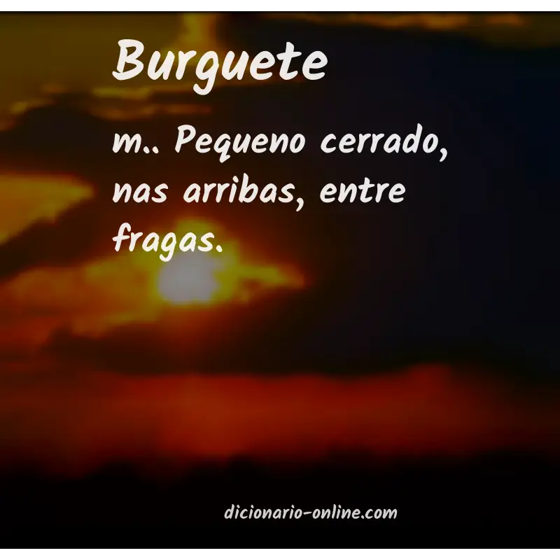 Significado de burguete