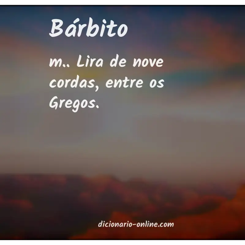 Significado de bárbito