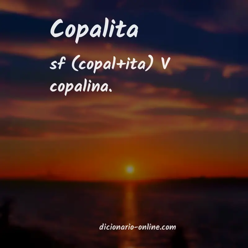 Significado de copalita