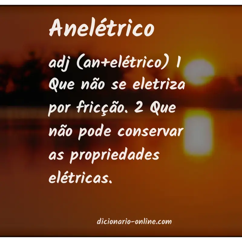 Significado de anelétrico