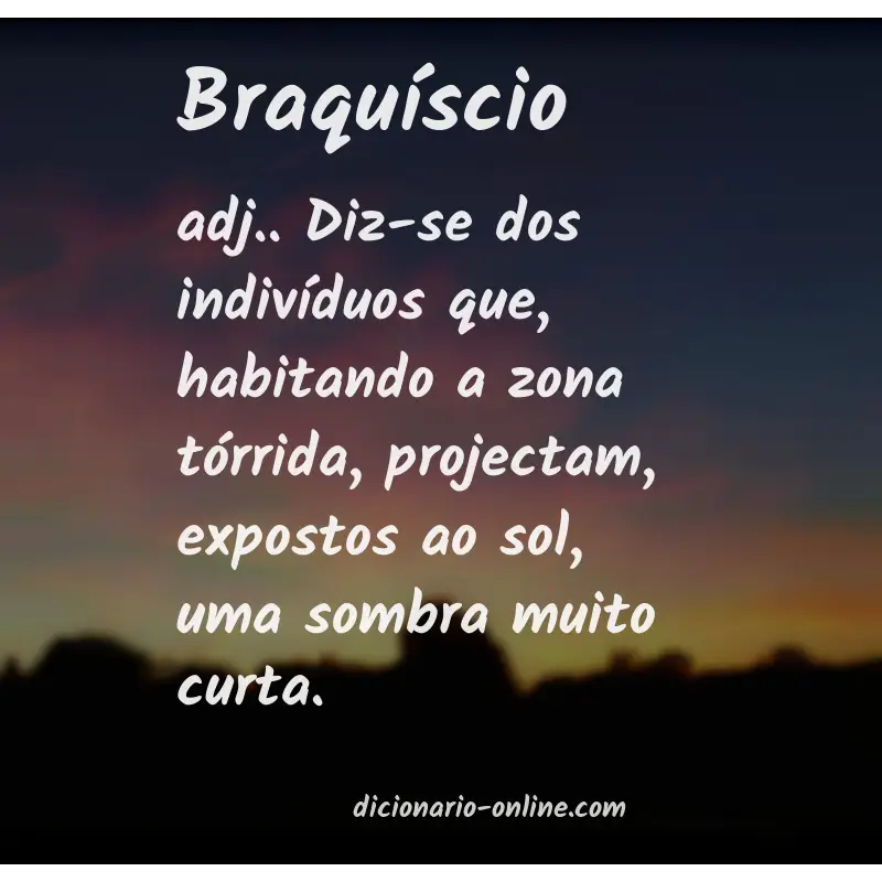 Significado de braquíscio