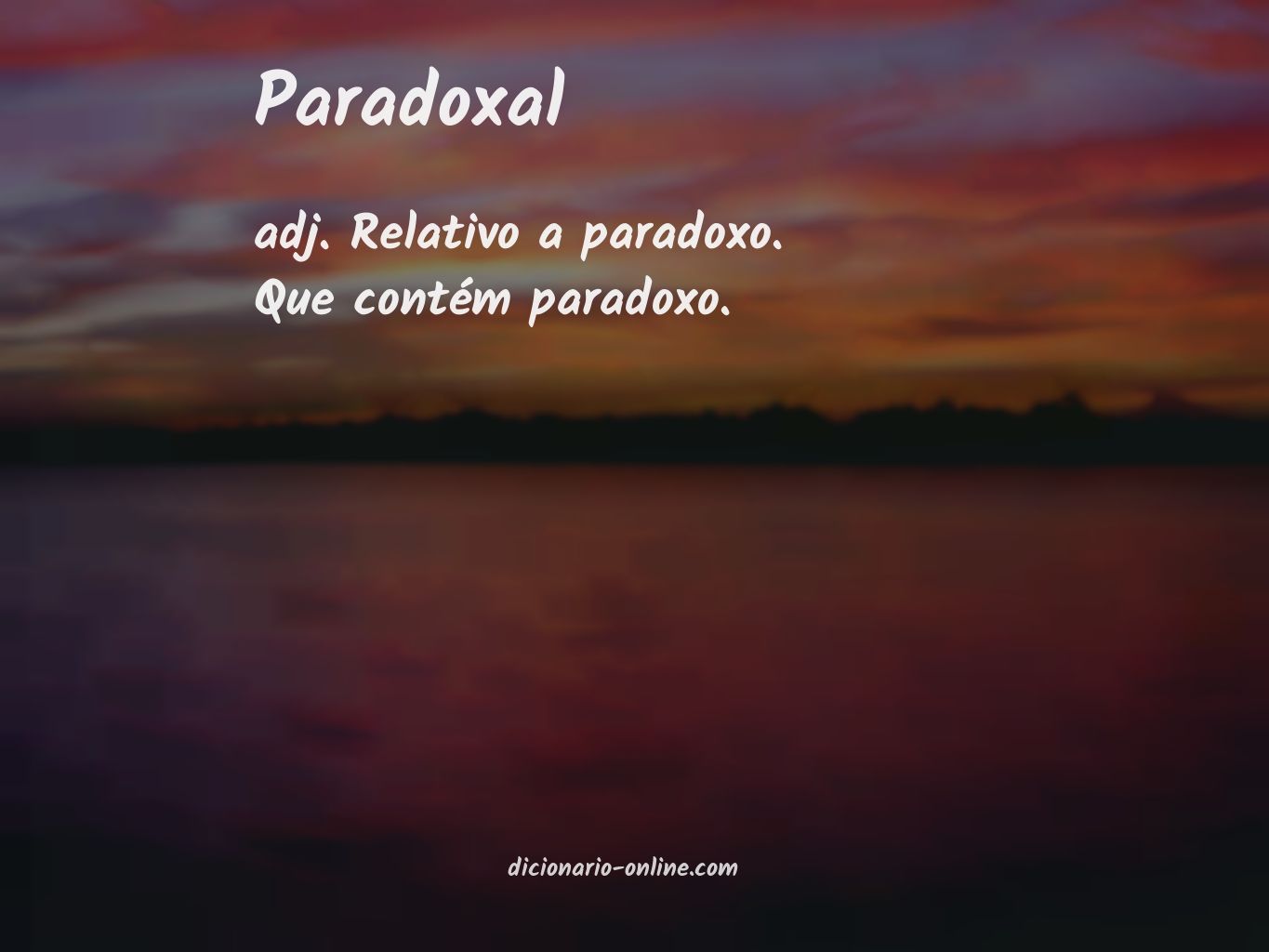 Significado de paradoxal