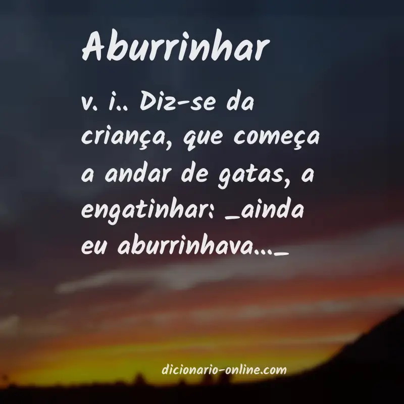 Significado de aburrinhar