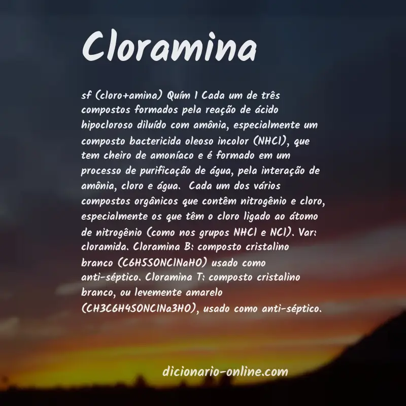 Significado de cloramina