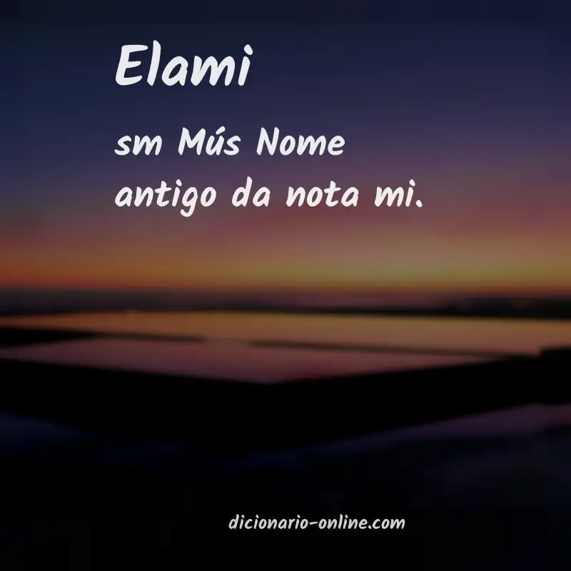 Significado de elami