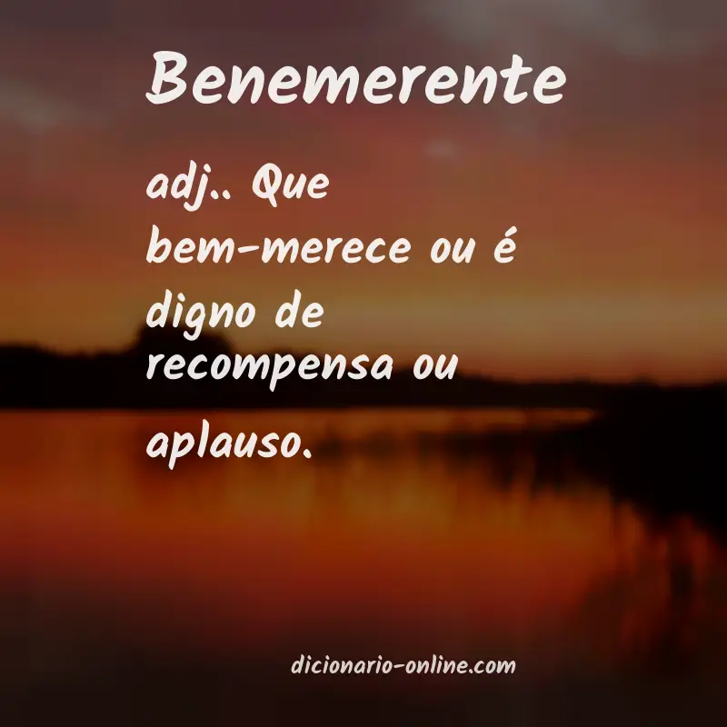 Significado de benemerente