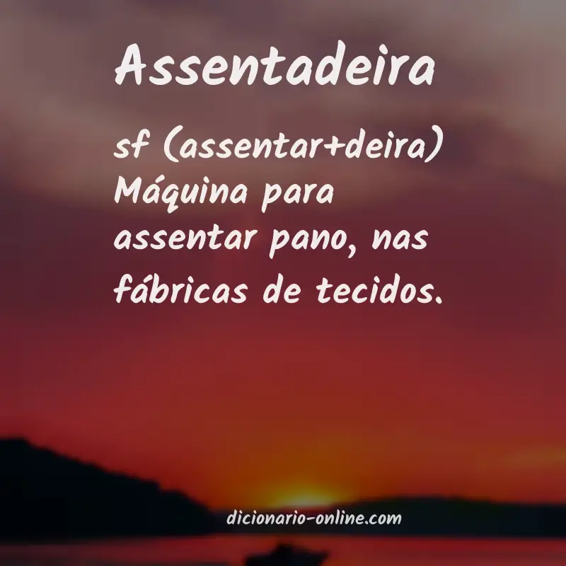 Significado de assentadeira