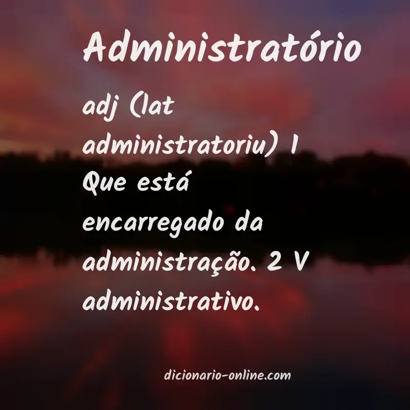 Significado de administratório