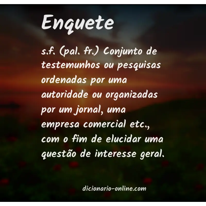 Significado de enquete