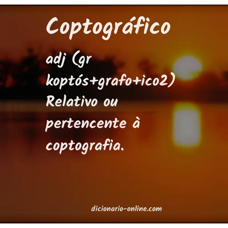 Significado de coptográfico