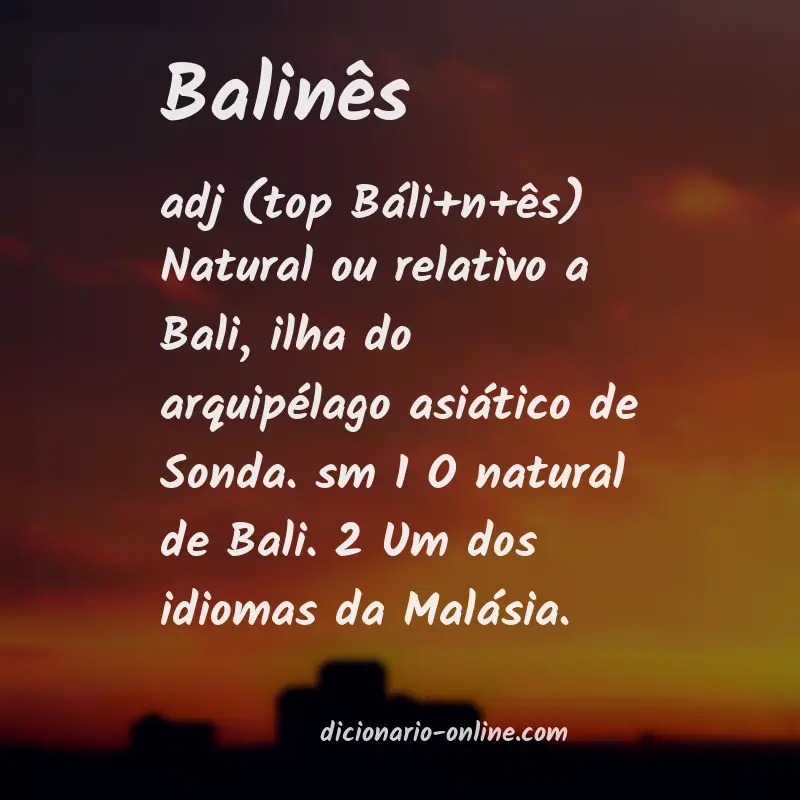 Significado de balinês