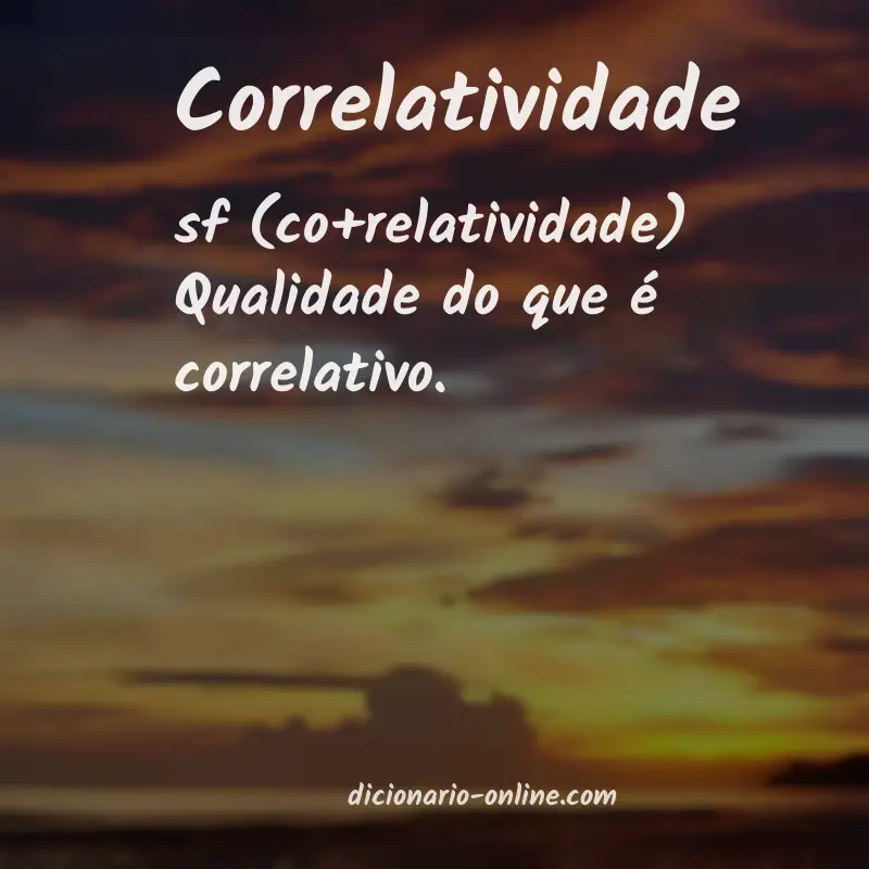 Significado de correlatividade