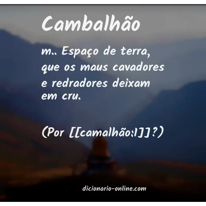 Significado de cambalhão