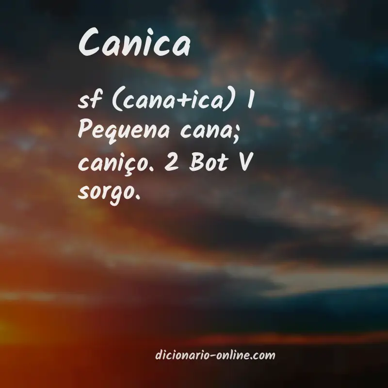 Significado de canica