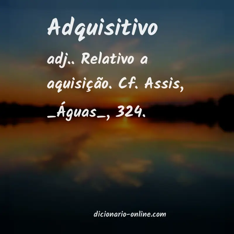 Significado de adquisitivo