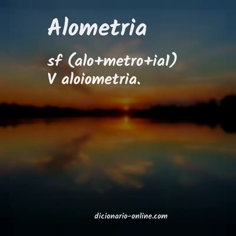 Significado de alometria