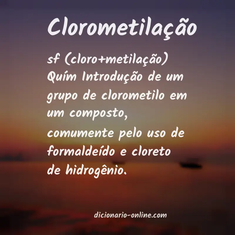 Significado de clorometilação